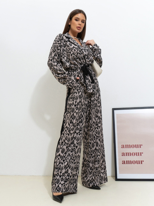 Костюм ISSA Plus модель 14536A_коричневый Фото