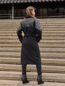 Пальто з утеплювачем MilaNova модель Пальто ПВ-348 черный+ут Пальто з утеплювачем MilaNova модель Пальто ПВ-348 черный+ут Фото