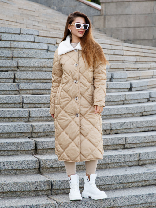 Пальто с утеплителем MilaNova модель Пальто ПВ-314 кемел Фото