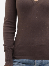 Джемпер Sassofono модель A271-SF-1878_коричневый Фото