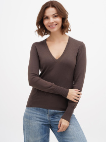 Джемпер Sassofono модель A271-SF-1878_коричневый Фото