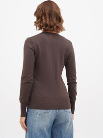 Джемпер Sassofono модель A271-SF-1878_коричневый Джемпер Sassofono модель A271-SF-1878_коричневый Фото