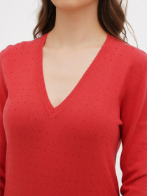 Джемпер Sassofono модель A271-SF-1878_красный Джемпер Sassofono модель A271-SF-1878_красный Фото