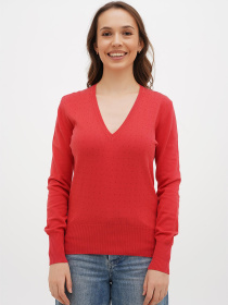 Джемпер Sassofono модель A271-SF-1878_красный Джемпер Sassofono модель A271-SF-1878_красный Фото