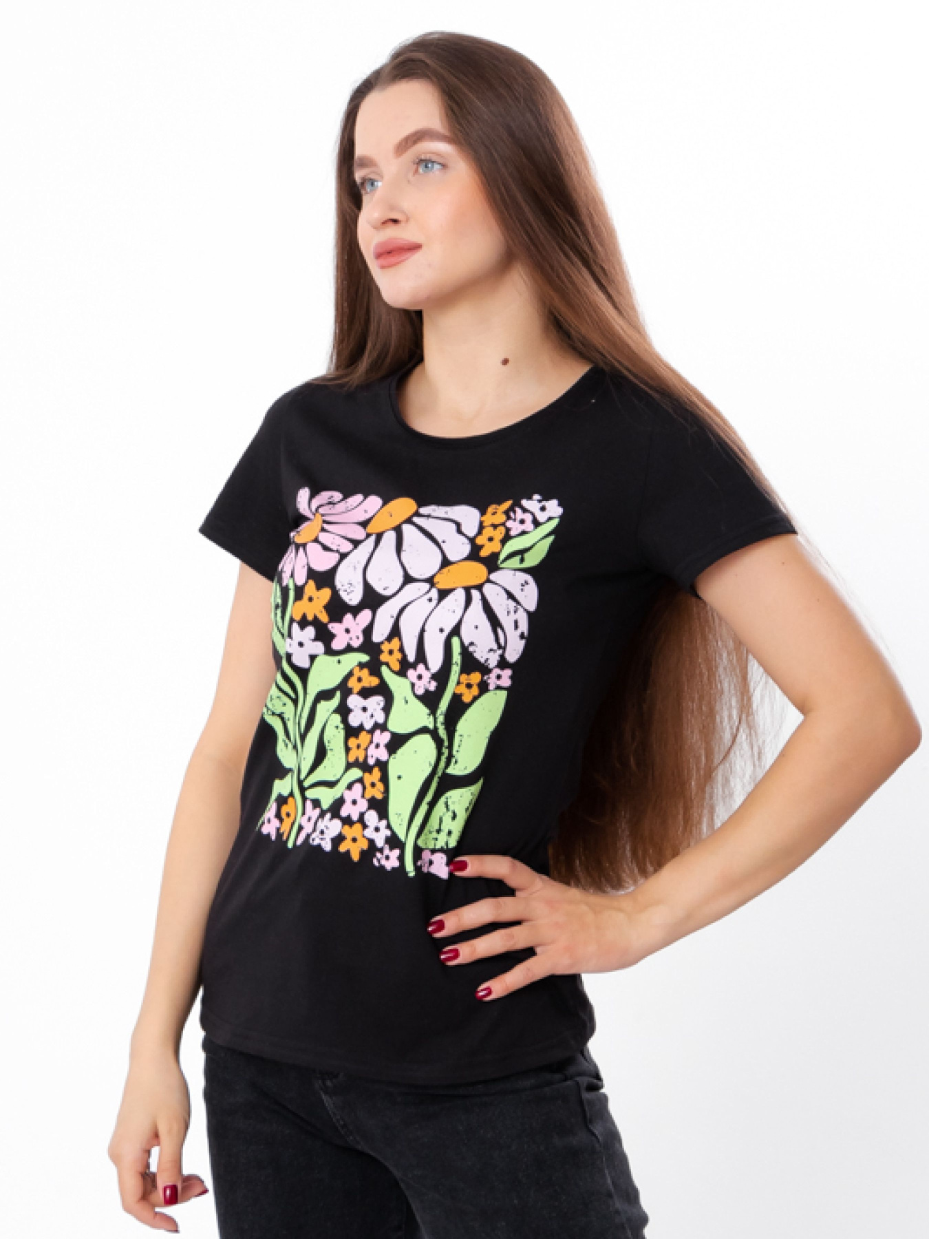 Футболка Носи своє модель 8188-001-33-2-chornij-romashka Футболка Носи своє модель 8188-001-33-2-chornij-romashka Фото