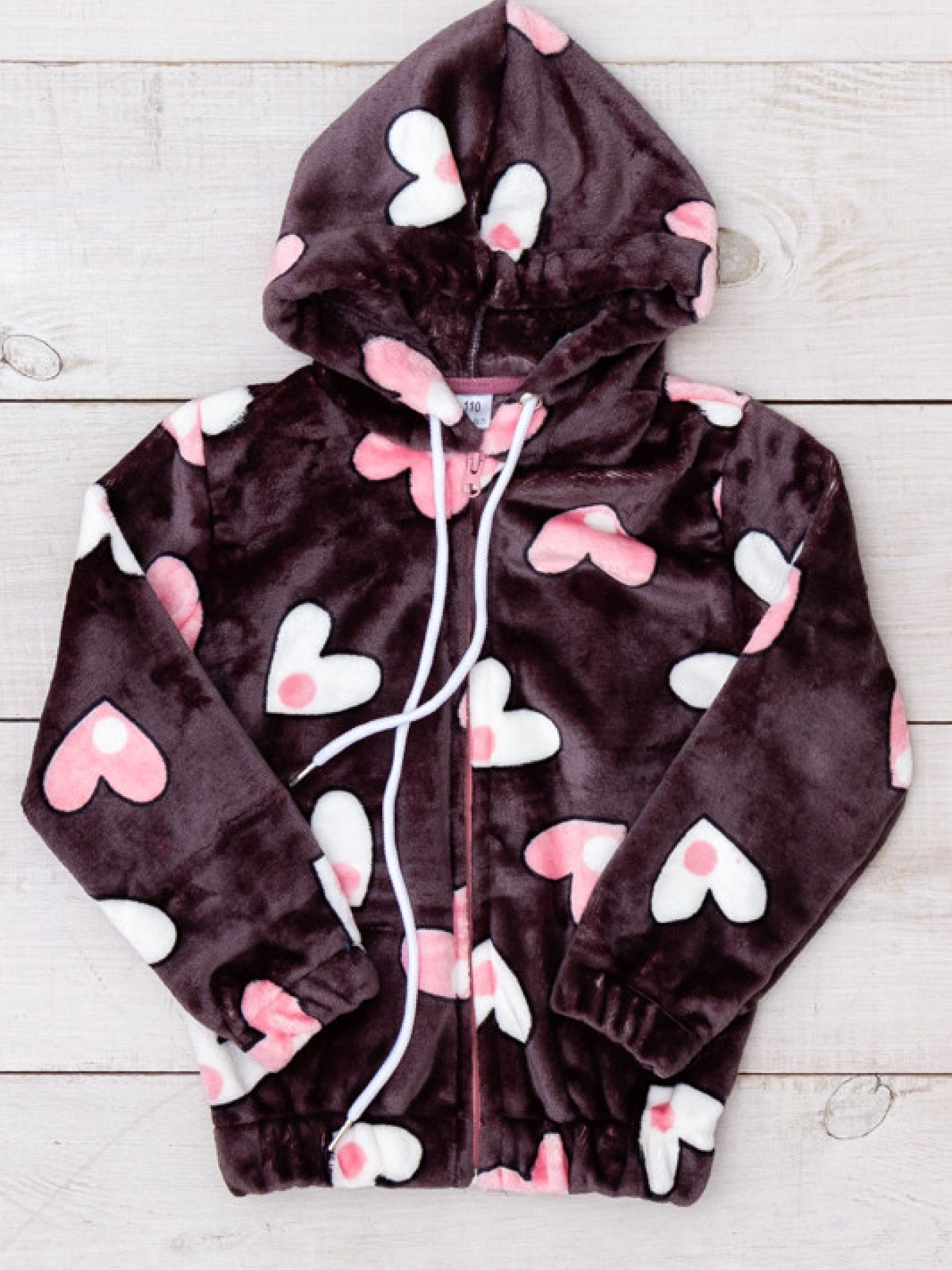 Флісова кофта Носи своє модель 6071-035-5-serdechka-na-sro-korichnevomu Флісова кофта Носи своє модель 6071-035-5-serdechka-na-sro-korichnevomu Фото