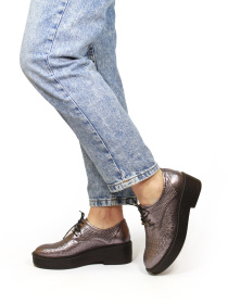 Оксфорды It-girl модель 1096-22-silver Фото