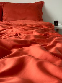 Простирадло без резинки морквяне Cozy модель 11501036 Фото