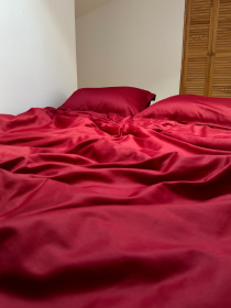 Простирадло на резинці винне Cozy модель 11781243 Фото