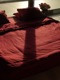 Простирадло на резинці винне Cozy модель 11781243 Простирадло на резинці винне Cozy модель 11781243 Фото