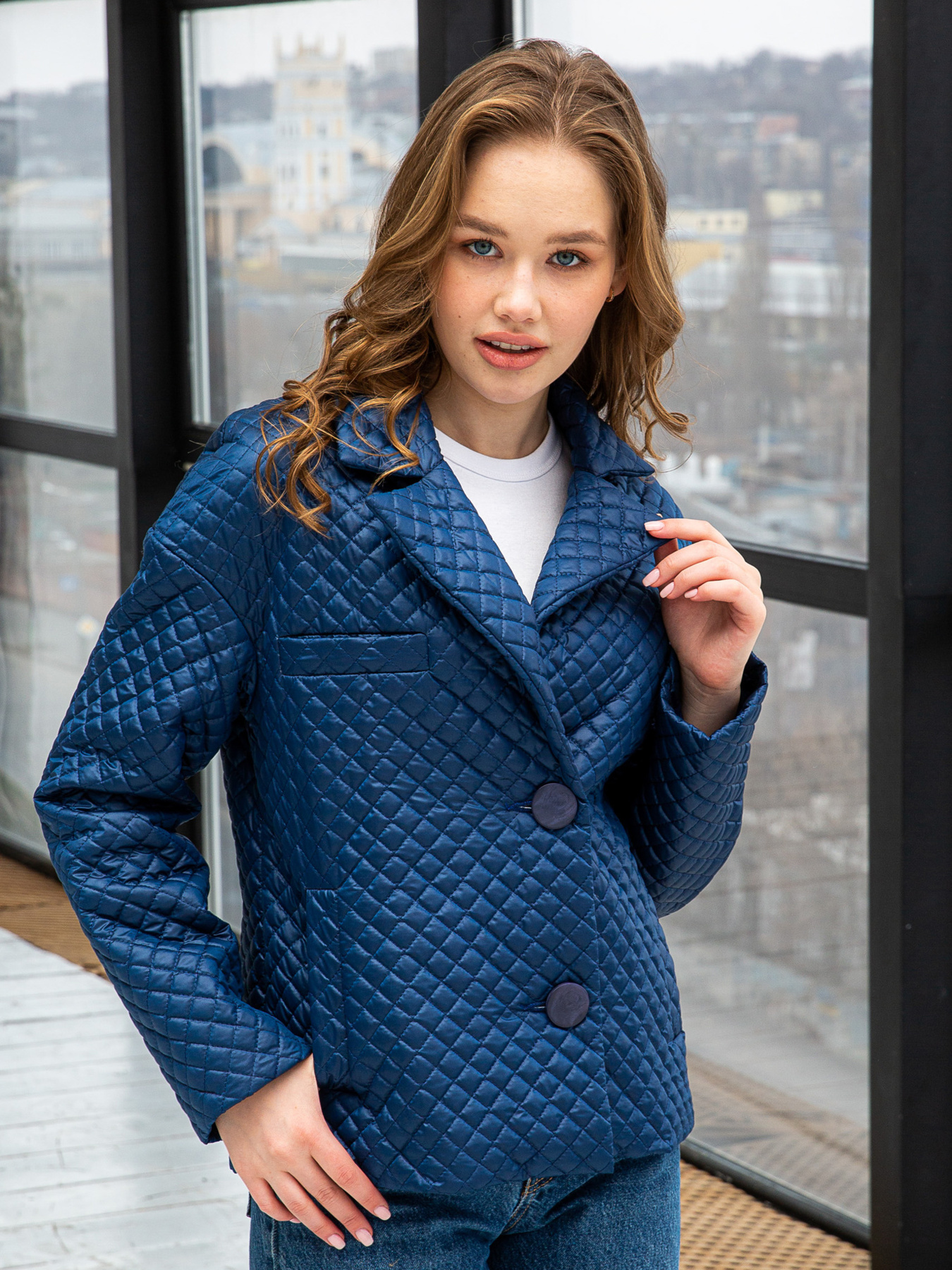 Демисезонная куртка MilaNova модель Куртка К-192 синий Фото