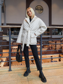 Куртки MilaNova модель Куртка К-168 молоко Фото