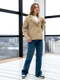 Куртки MilaNova модель Куртка К-192 бежевый Фото