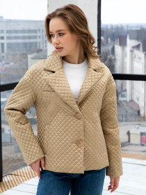 Куртки MilaNova модель Куртка К-192 бежевый Фото