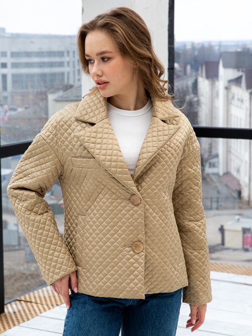 Куртки MilaNova модель Куртка К-192 бежевый Фото