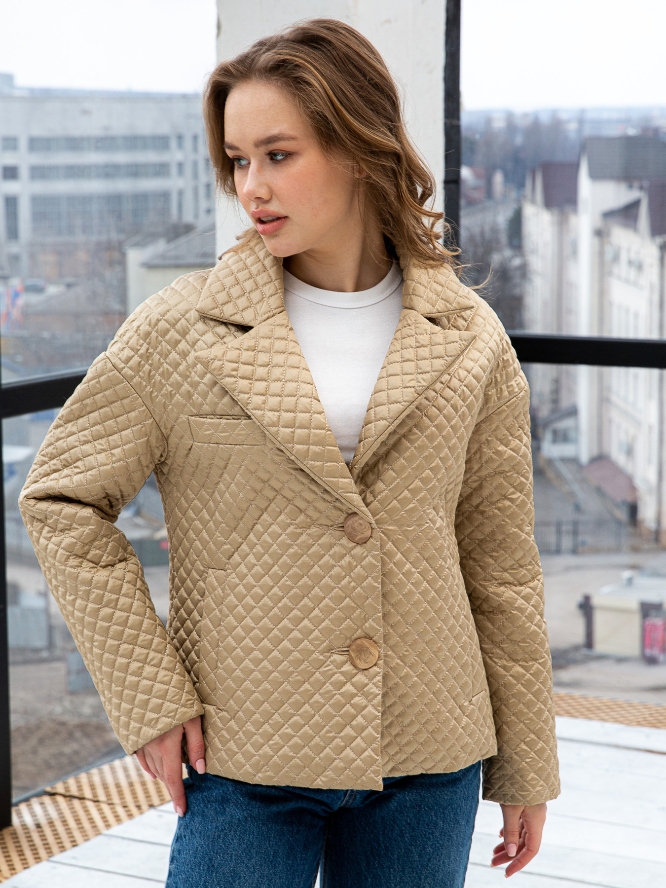 Куртки та дублянки MilaNova модель Куртка К-192 бежевый Фото