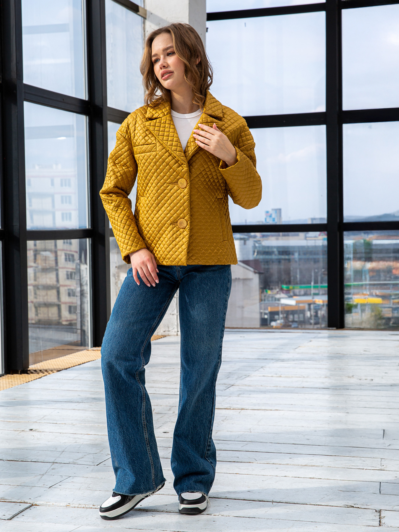 Куртки MilaNova модель Куртка К-192 горчица Фото