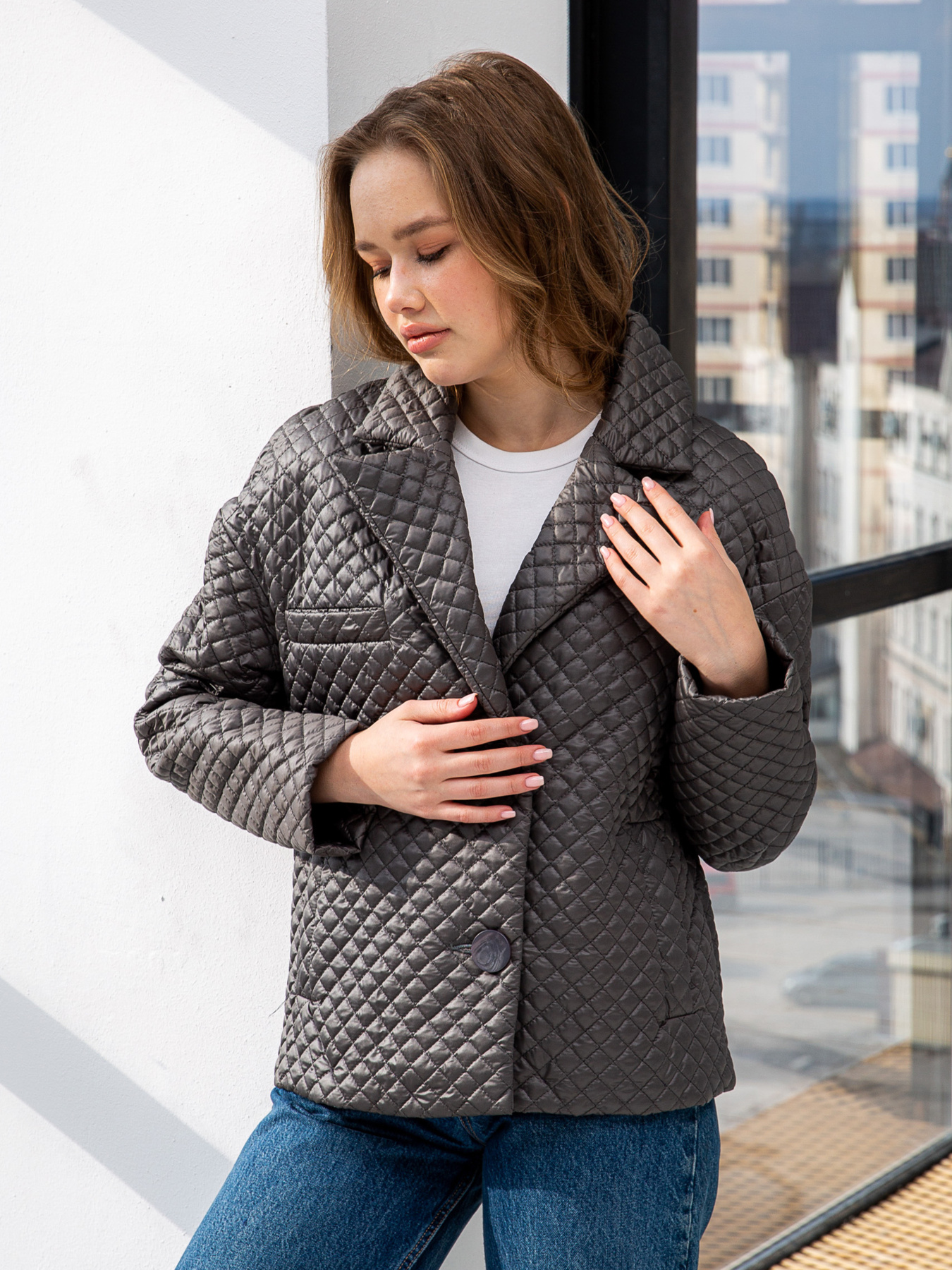 Демисезонная куртка MilaNova модель Куртка К-192 серый Фото