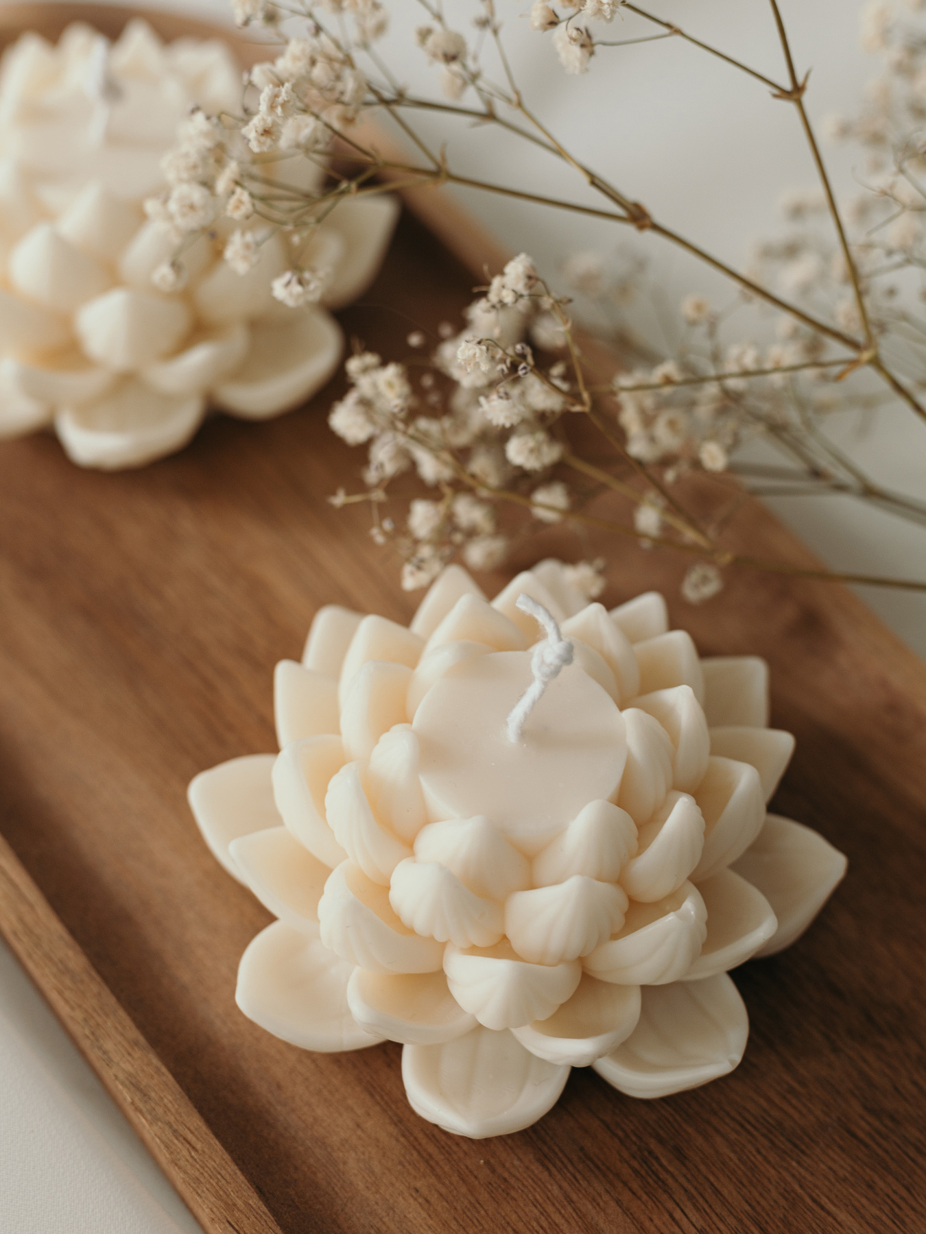 Аромасвеча "Лотос" парфюмированная, аромат -"Ежевика & шампанское", из натурального пчелиного воска Candle Design модель 120.3014 Фото