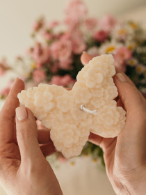 Ароматическая свеча "Бабочка" | Оливковый воск | Ручная работа | Аромат Любовное зелье Candle Design модель 140.2019 Фото