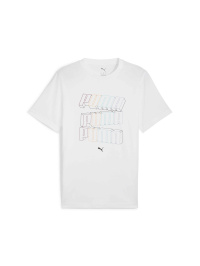 Білий - Футболка PUMA Ess Logo Lab Hog Tee
