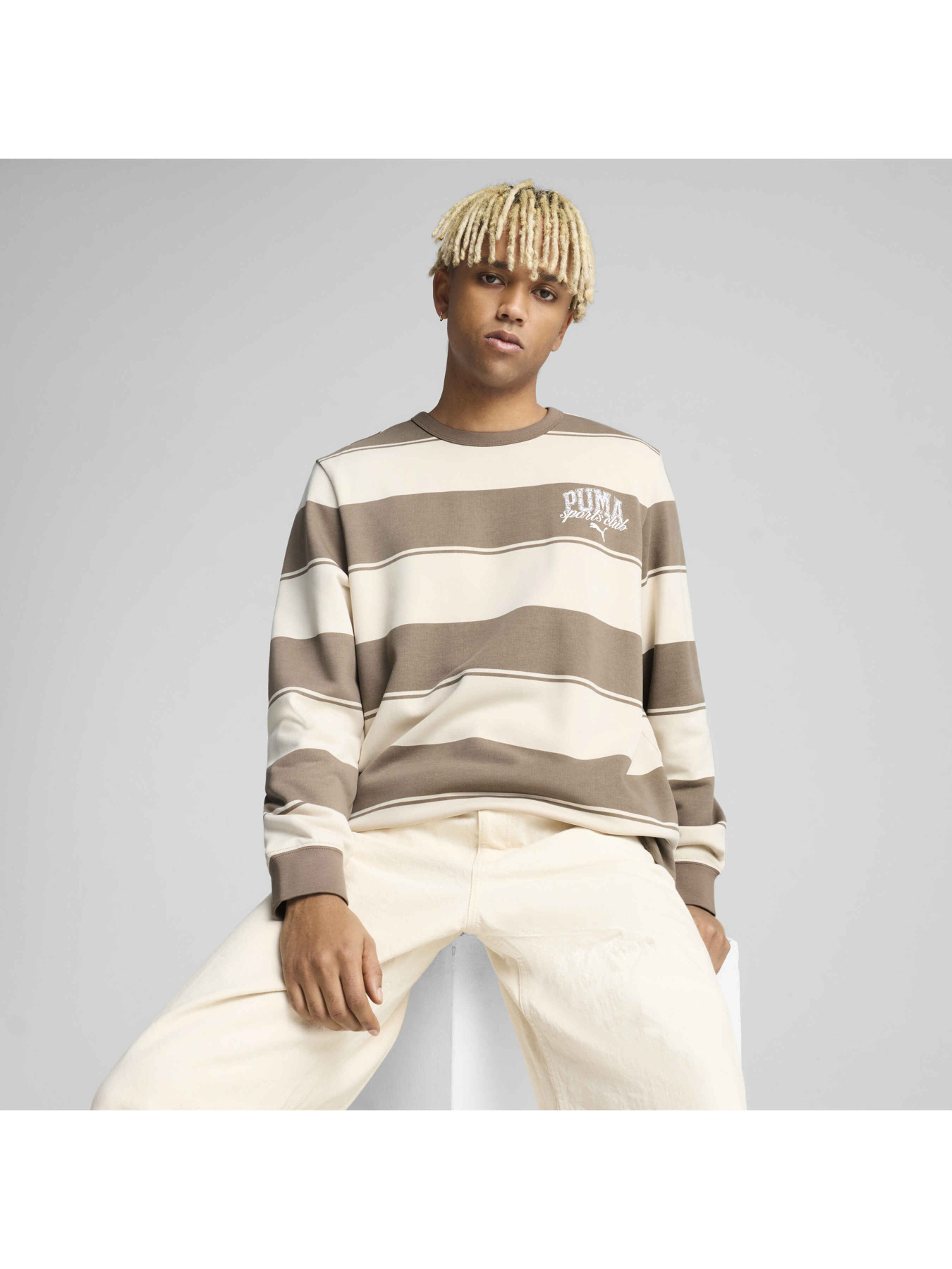 Світшот PUMA Class Striped Crew модель 684647 Фото