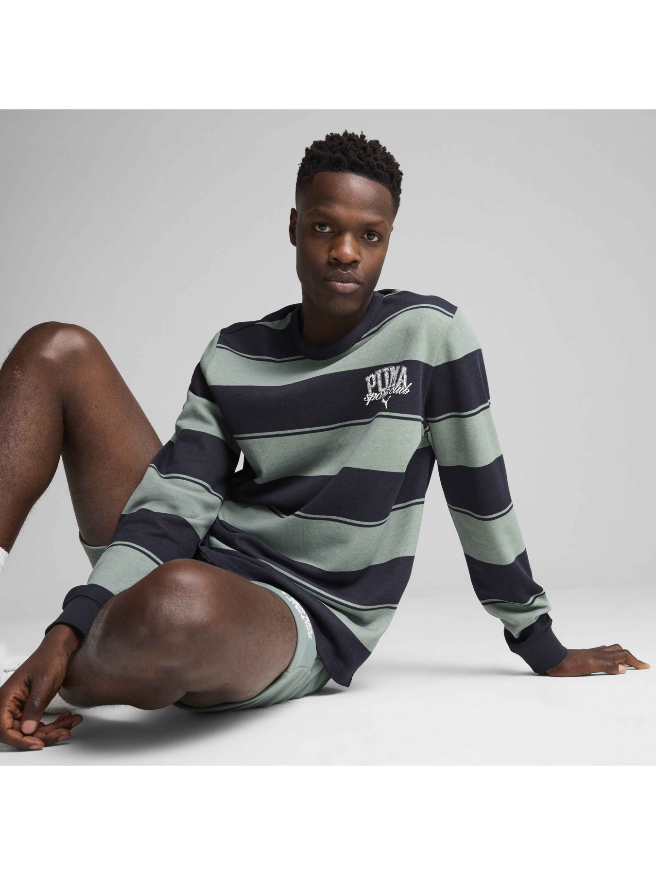 Свитшот PUMA Class Striped Crew модель 684647 Фото