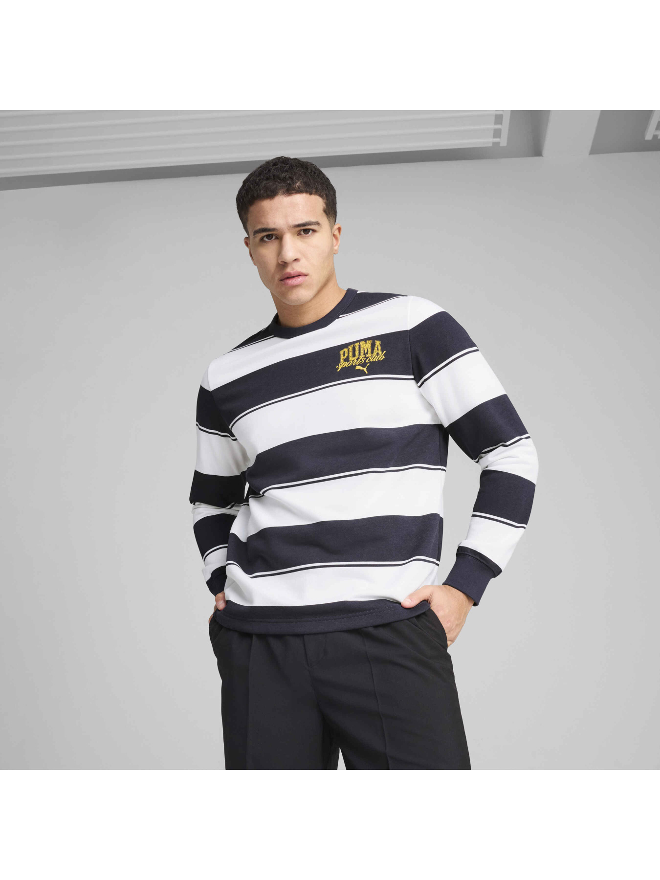 Світшот PUMA Class Striped Crew модель 684647 Фото