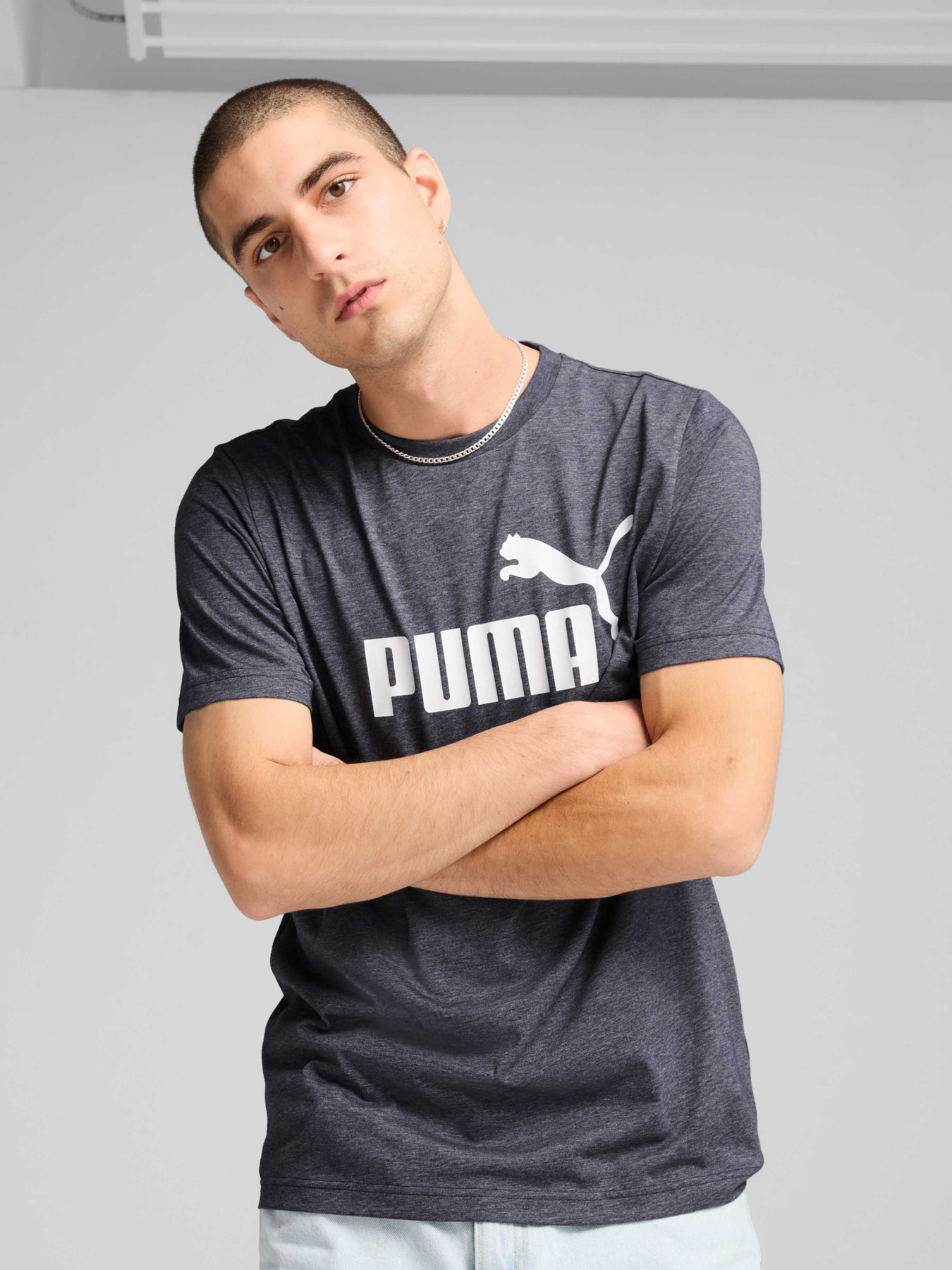 Футболка PUMA Ess No. 1 Logo Heather Tee модель 682550 Фото