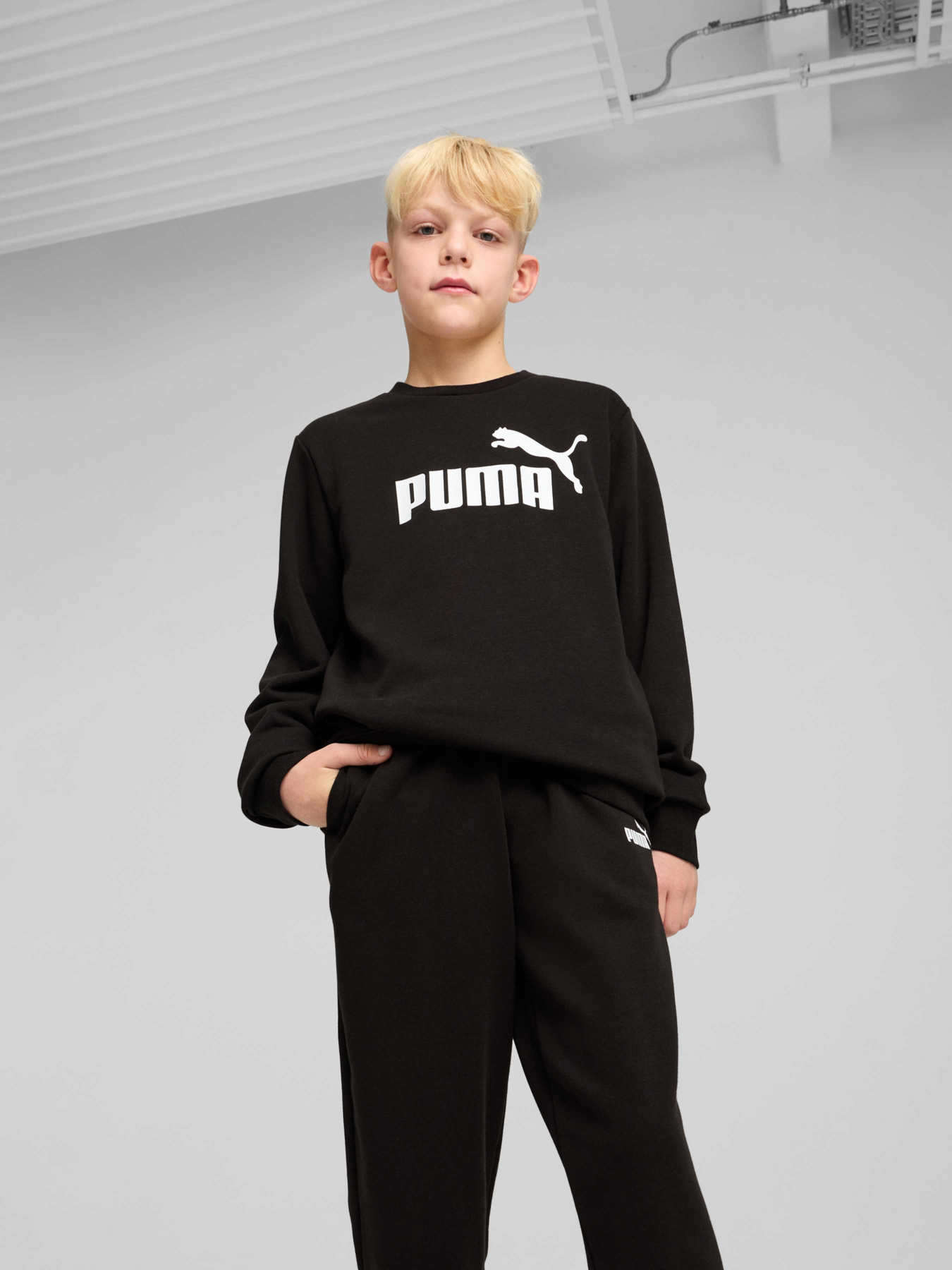 Спортивный костюм PUMA Ess Logo Crew Sweat Suit Tr модель 686296 Фото