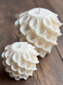 Фигурная свеча "Кружева" из натурального соевого воска Candle Design модель 110.1005/1006/1007 Фото