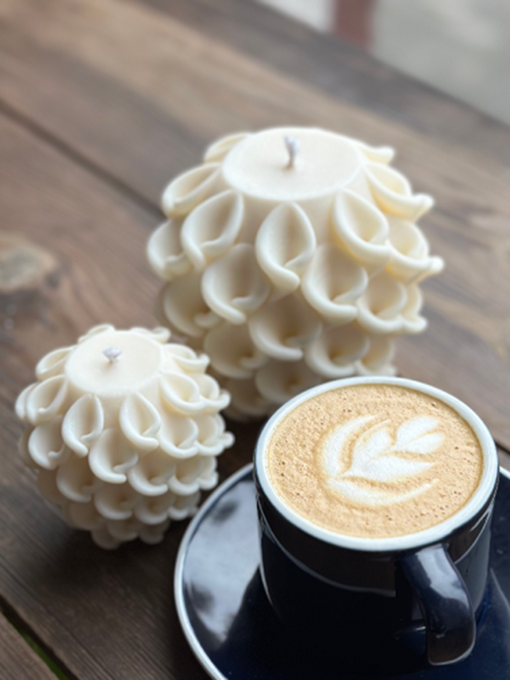 Фігурна свічка "Мережево" з натурального соєвого воску Candle Design модель 110.1005/1006/1007 Фото