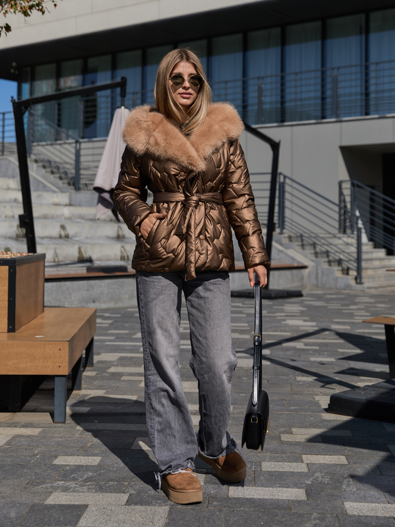 Шуба MilaNova модель Куртка К-328 кап кемел Фото