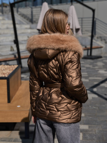 Шуба MilaNova модель Куртка К-328 кап кемел Фото