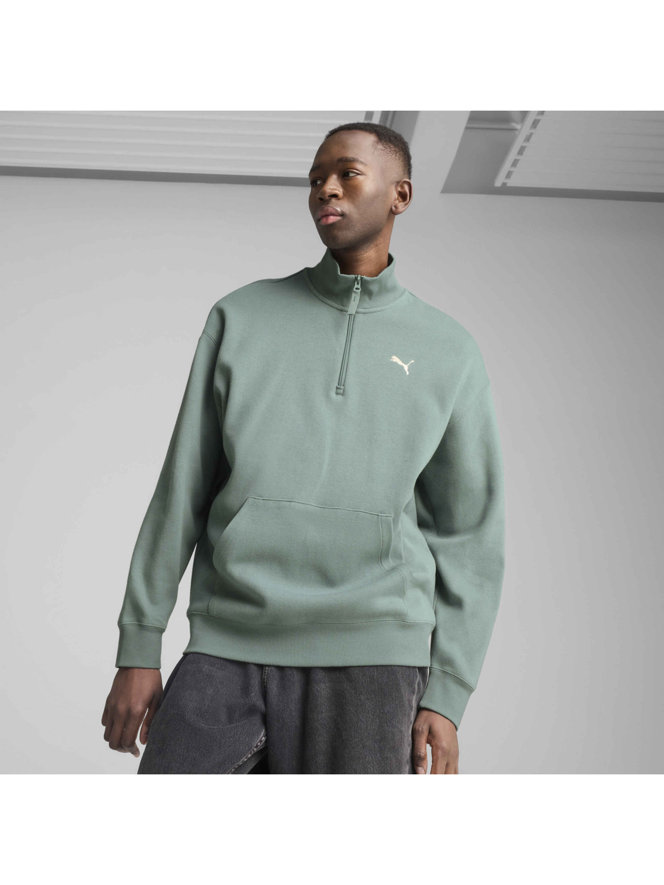 Свитшот PUMA Wardrobe Ess Half Zip Crew модель 629664 Фото