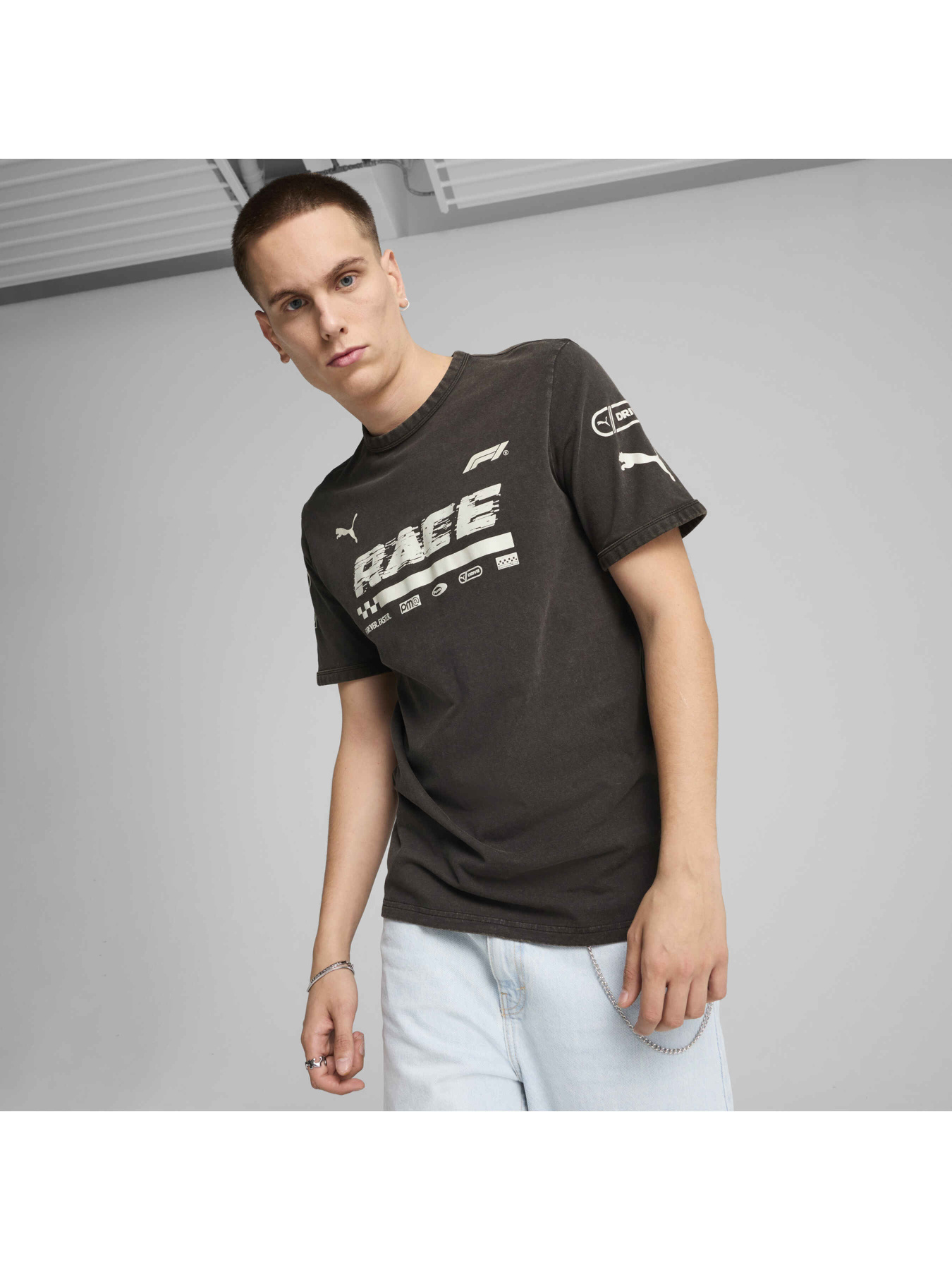 Футболка PUMA F1 Graphic Ringer Tee модель 631641 Фото