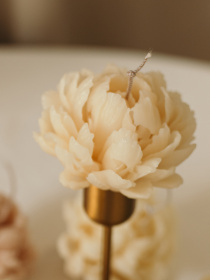 Свеча "Пион махровая" парфюмированная, аромат - пион & магнолия, из натурального пчелиного воска Candle Design модель 120.3005 Фото