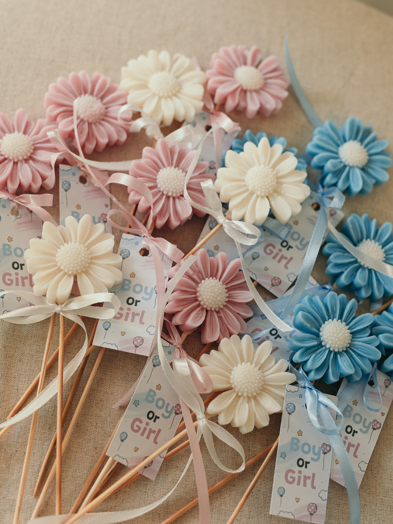 Аромасаше для гендер пати "Ромашка праздничная", для гендерпати, девичника и т.п. Candle Design модель 220.0003 Фото