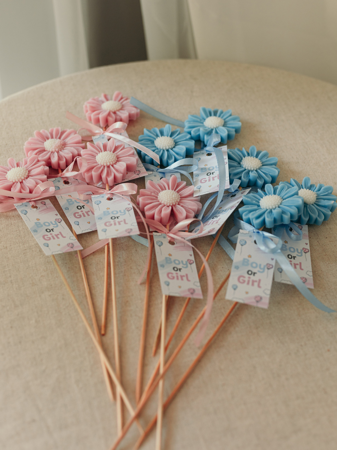 Аромасаше для гендер пати "Ромашка праздничная", для гендерпати, девичника и т.п. Candle Design модель 220.0003 Фото