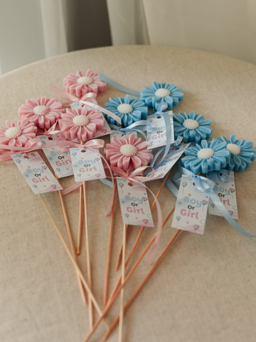 Аромасаше для гендер паті "Ромашка святкова", для гендерпаті, дівич-вечора тощо Candle Design модель 220.0003 Фото