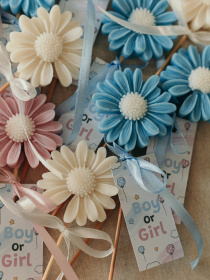 Аромасаше для гендер пати "Ромашка праздничная", для гендерпати, девичника и т.п. Candle Design модель 220.0003 Фото