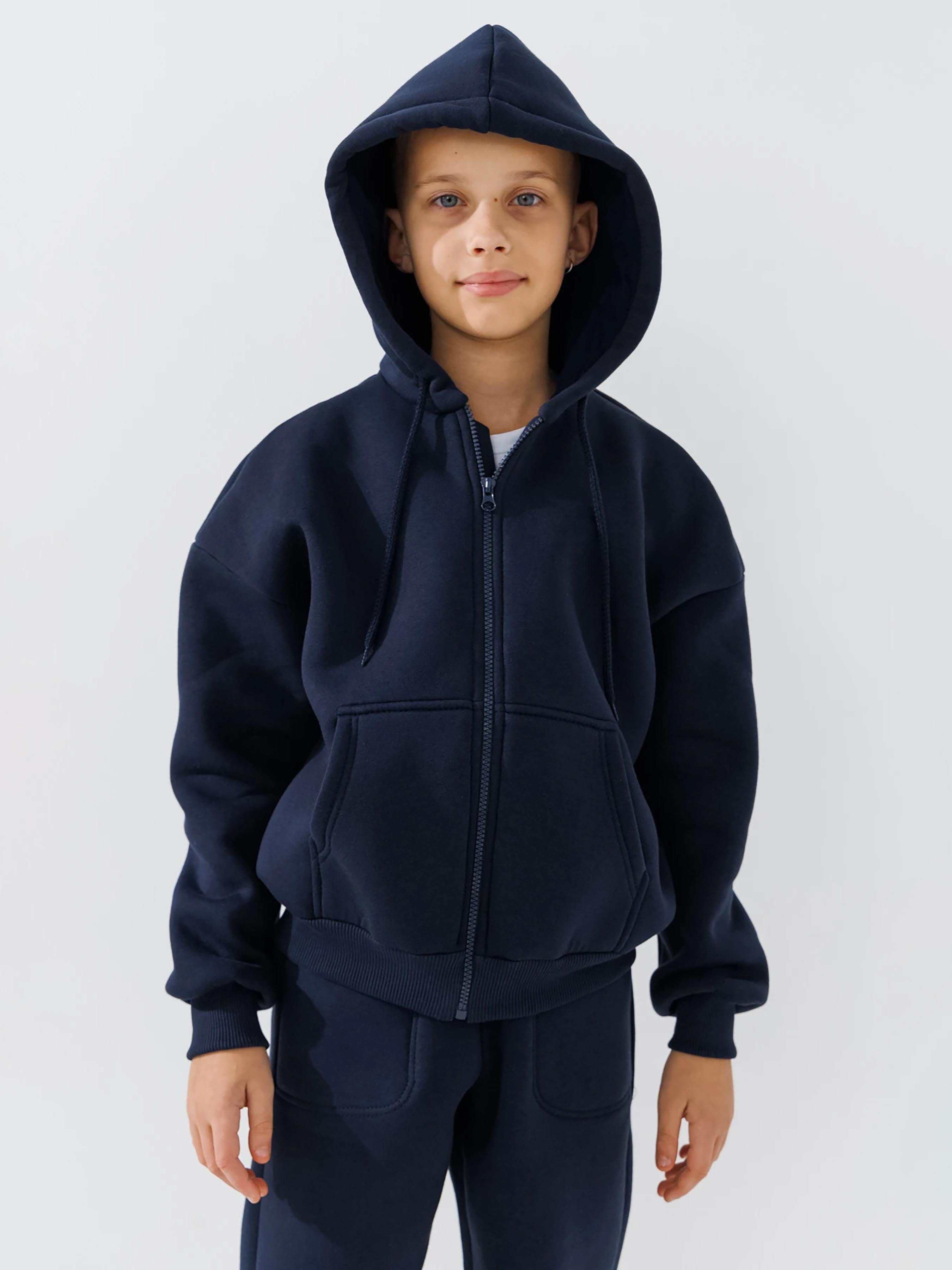 Дитяче Худі та світшоти LAWA  (BBC02309) колір темно-синій, матеріал бавовна/поліестер