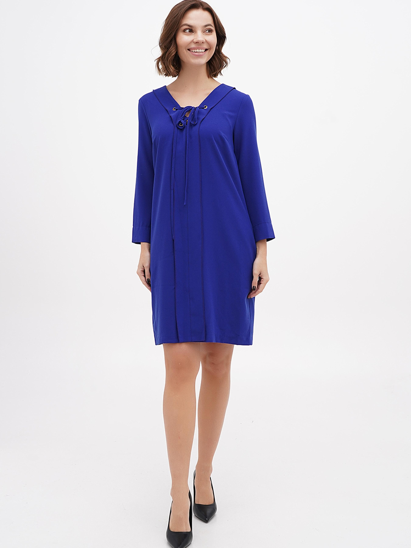 Сукня міні Sassofono модель A271-CL-2650_электрик_синий Фото