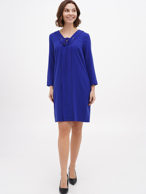 Платье мини Sassofono модель A271-CL-2650_электрик_синий Фото