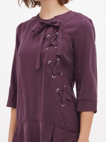 Платье мини Sassofono модель A271-SC-3506_бордовый Фото