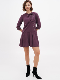 Платье мини Sassofono модель A271-SC-3506_бордовый Фото