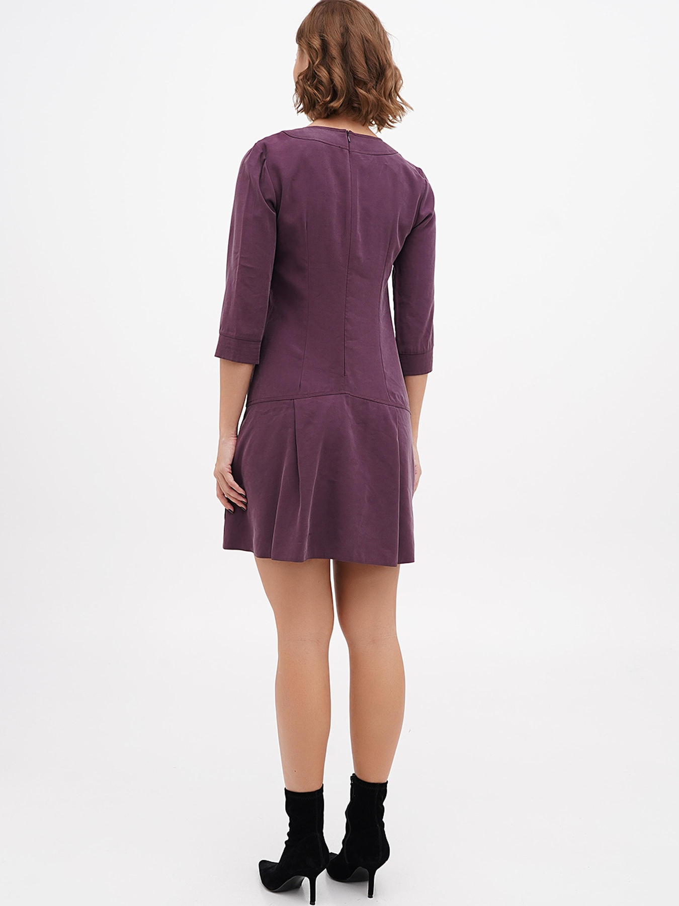 Сукня міні Sassofono модель A271-SC-3506_бордовый Фото