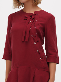 Платье мини Sassofono модель A271-SC-3506_красный Фото