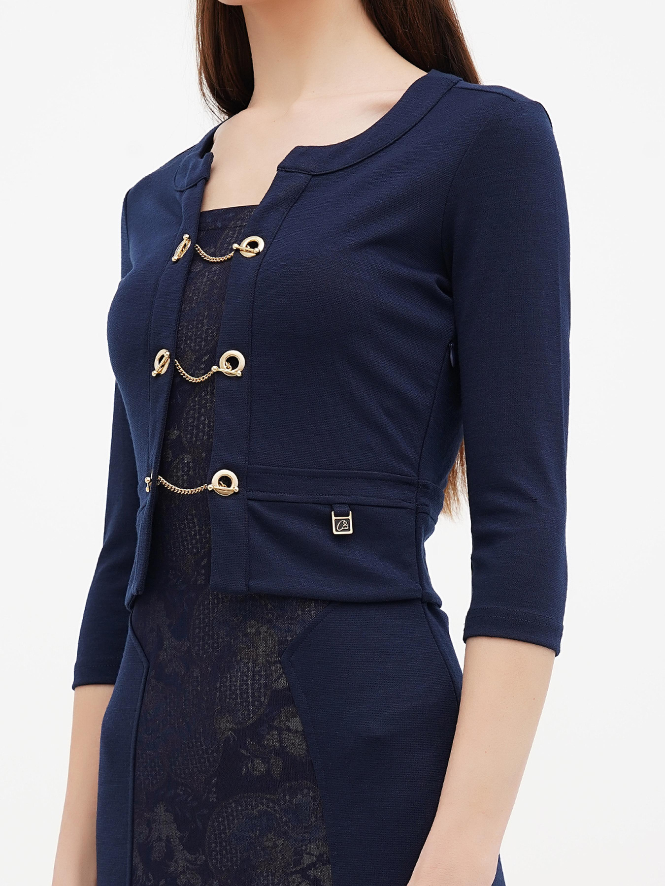 Платье мини Sassofono модель A271-SC-2351_темно-синий Фото