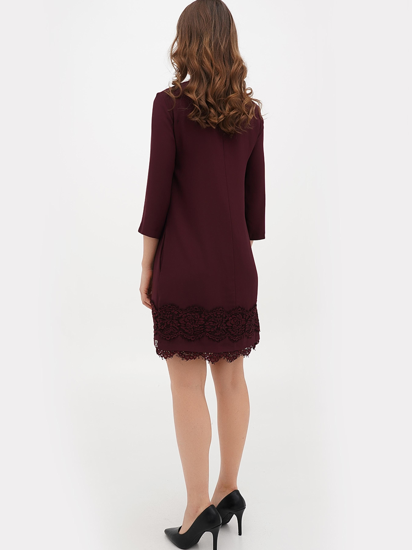 Платье мини Sassofono модель A272-SC-1744_бордовый Фото